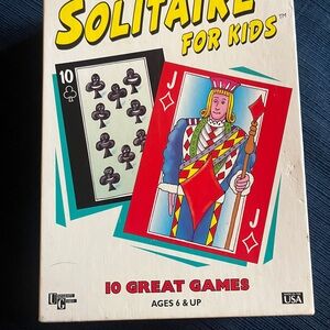 Solitaire for Kids Card Game Set with Large Cards